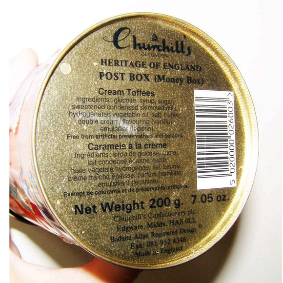 Vintage Churchhill's of London Heritage of England Post Box Candy Tin Coin Bank - Picture 6 of 7